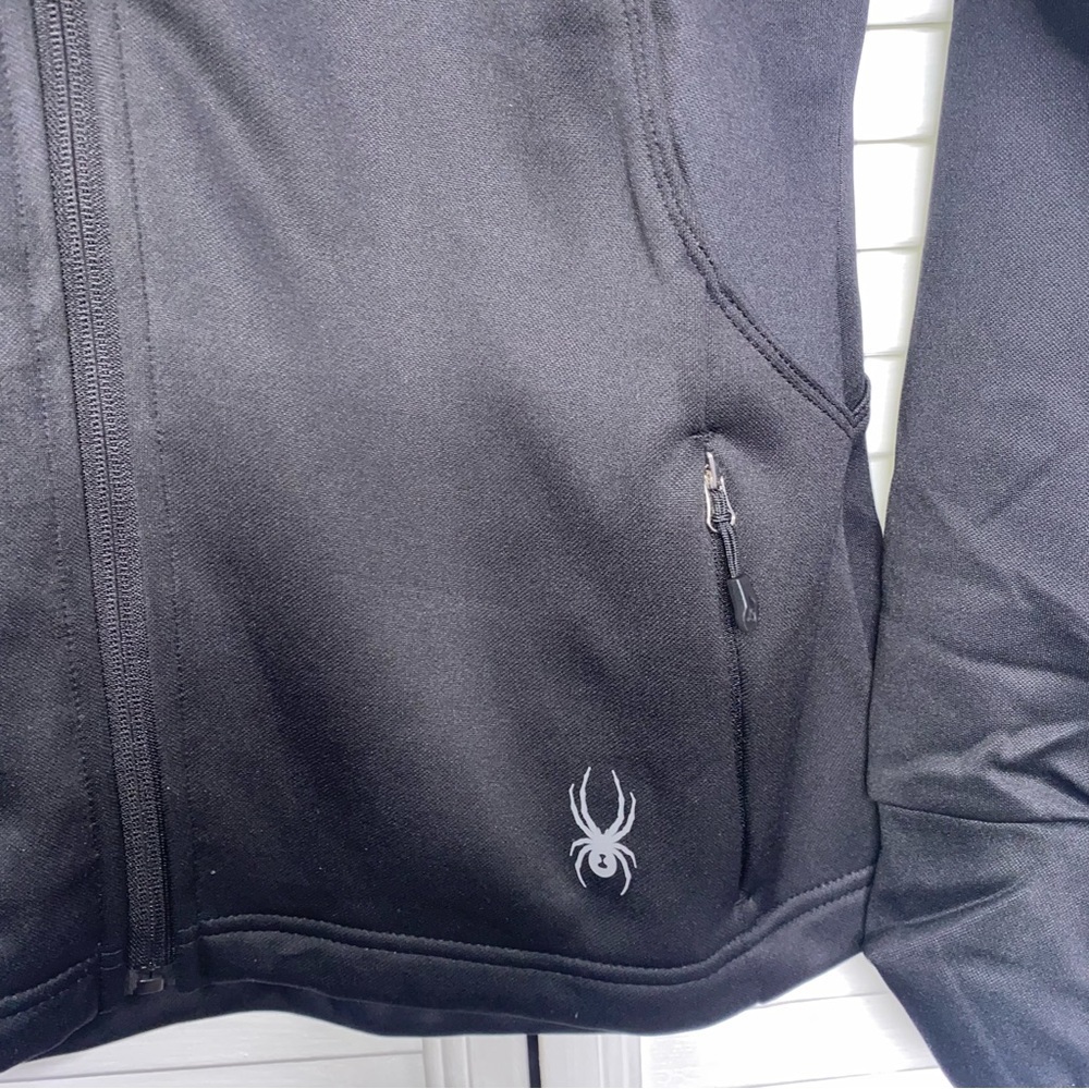 Spyder Jacket Women Size Large Black Zipper Front NWT * - Picture 3 of 7